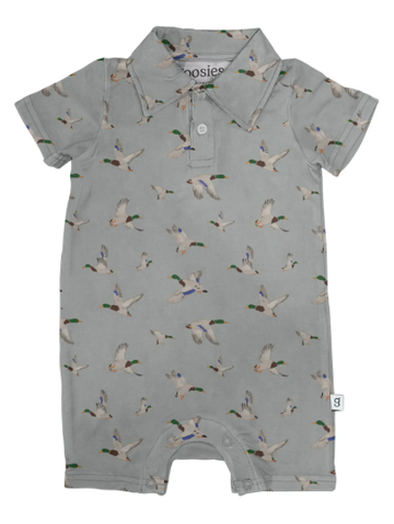 Mallards Short Sleeve Bamboo Polo Romper