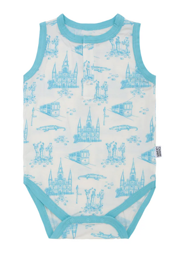 NOLA Toile Bamboo Henley: