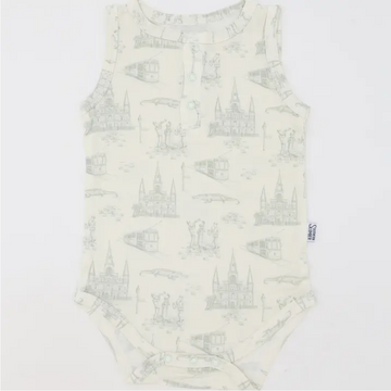 NOLA Toile Bamboo Henley: