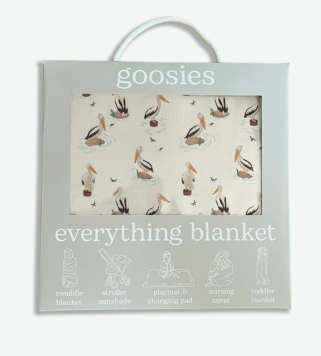 Coastal Pelicans Everything Blanket Bamboo