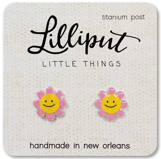 Pink Happy Daisy Earrings