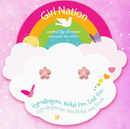 Pink Fancy Flower Cutie Stud Earrings-2