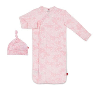 Pink Doeskin Magnetic Gown & Hat: NB-3M