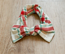 Holiday Plaid Bamboo Bow-1