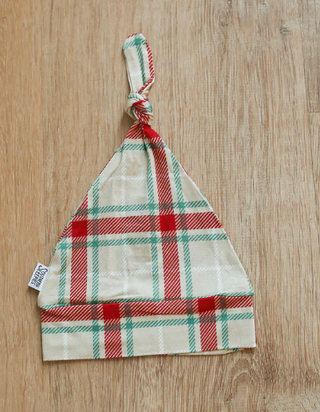 Holiday Plaid Bamboo Knotted Hat