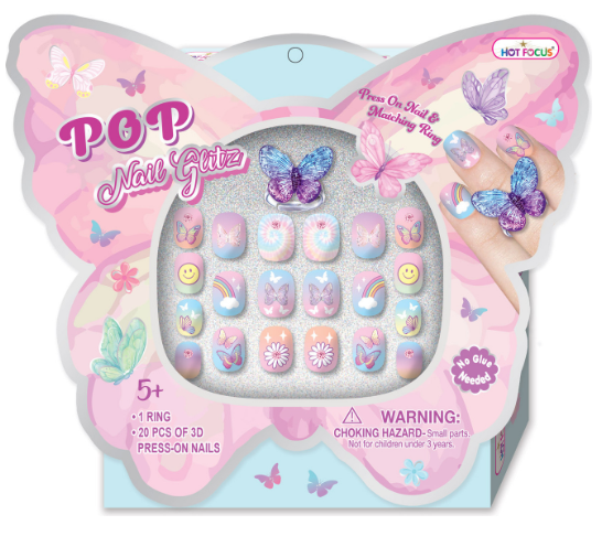 Pop Nail Glitz: Tie Dye Butterfly