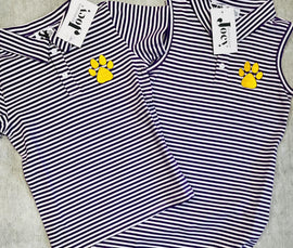 Purple Stripes with Tiger Paw