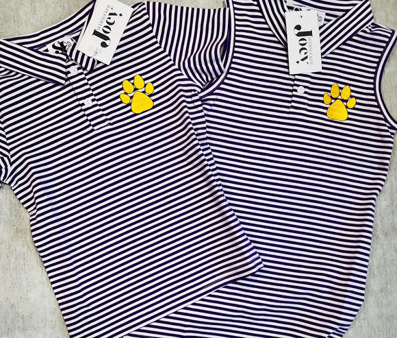 Purple Stripes with Tiger Paw