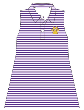 Purple Stripes with Tiger Paw - 0