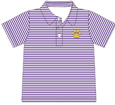 Purple Stripes with Tiger Paw