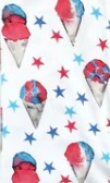 Red White & Blue Snocone Bamboo Zipper Onesie