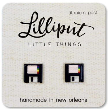 Retro Floppy Disk Earrings