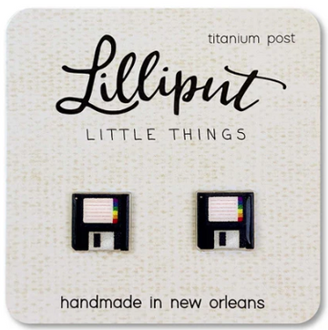 Retro Floppy Disk Earrings