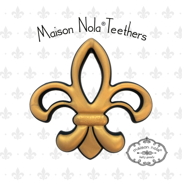 Louisiana-Theme Teether: Saints Fleur De Lis