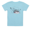 Shrimp Boat Short Sleeve Powder Blue Tee:-1