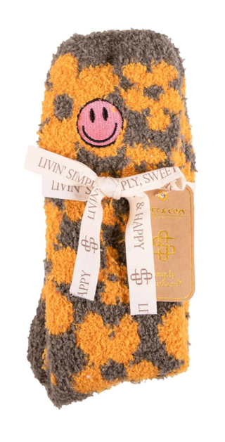 Buy grey-daisy-smiley Comfy &amp; Cozy Socks: