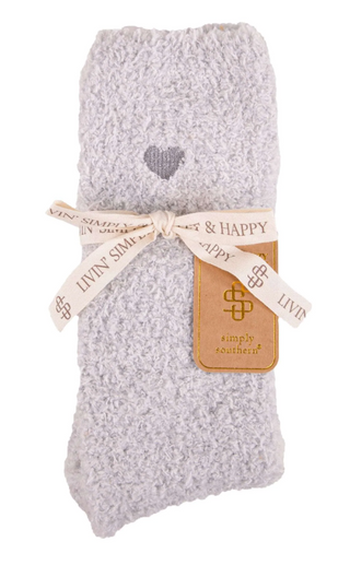 Buy lt-blue-heart Comfy &amp; Cozy Socks: