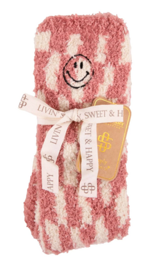 Buy pink-smiley Comfy &amp; Cozy Socks: