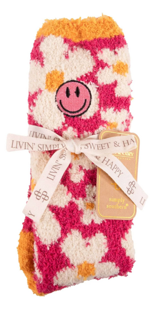 Buy red-daisy-smiley Comfy &amp; Cozy Socks: