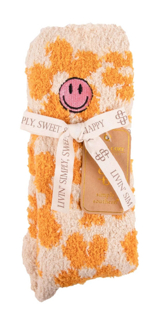 Buy yellow-daisy-smiley Comfy &amp; Cozy Socks: