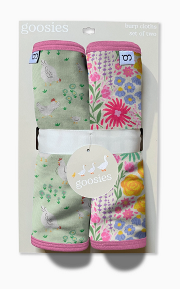 Spring Chickens Bamboo Burp Cloths (Set Of 2)
