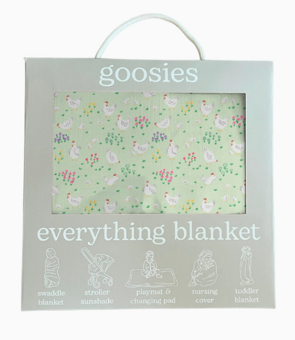 Spring Chickens Everything Blanket Bamboo