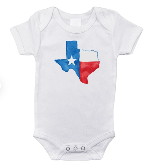 Texas Watercolor Onesie