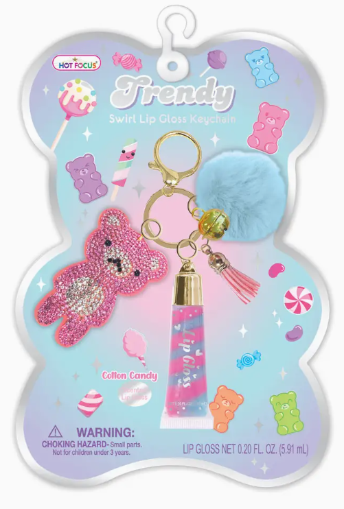Trendy Lip Gloss w/ Keychain: Gummy Bear
