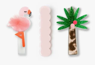Tropical Trio Flamingo Clips