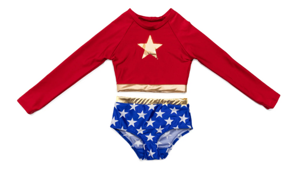 Swim Suit (2 Pc): Wonder Girl