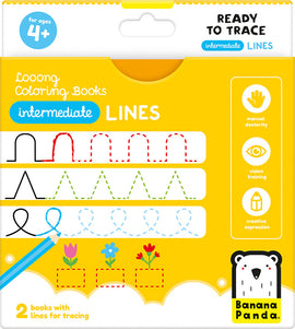 Looong Coloring Books Ready to Trace - Intermediate Lines