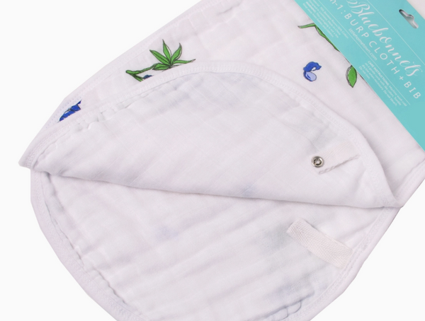 2-in-1 Burp Cloth + Bib: Bluebonnet