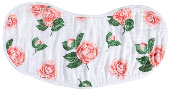 2-in-1 Burp Cloth + Bib: Camellia