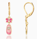 Crystal Ballet Shoes Lever Back Earrings