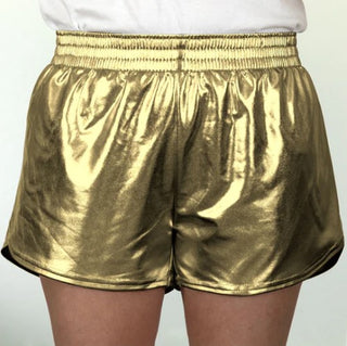 Metallic Shorts: Gold
