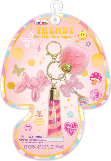 Trendy Lip Gloss with Keychain, Good Day