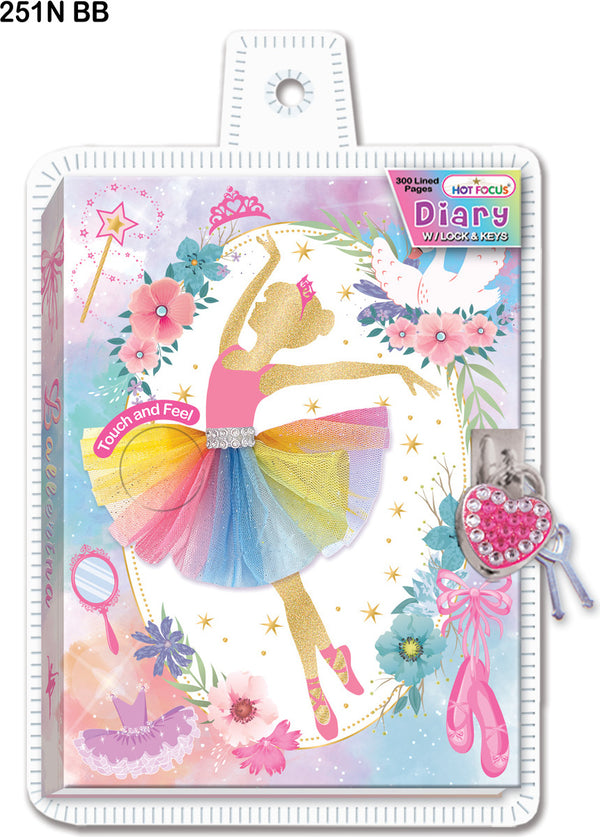 Diary with Lock & Keys, Ballerina Beauties