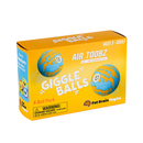 Air Toobz Giggle Balls yellow retail box, six-ball pack