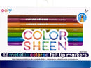 Color Sheen Metallic Colored Felt Tip Markers - Set of 12