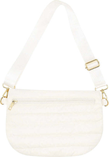 Ivory Crossbody Puffer