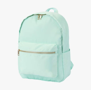 Solid Nylon Backpack: Mint