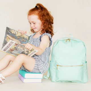 Solid Nylon Backpack: Mint