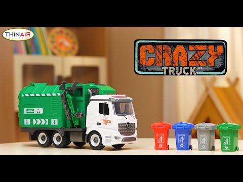Garbage Recycling Truck - Lights & Sound-5