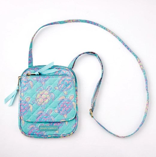 Quilted Crossbody Purse: Turtle Green