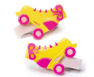 Roller Skates Pink & Yellow Clips