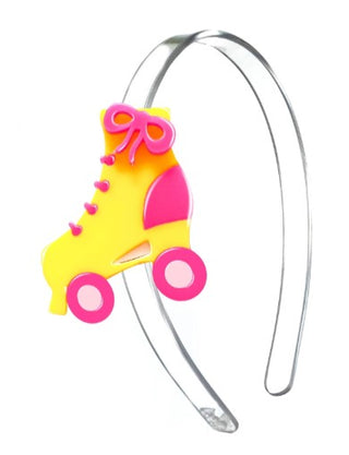 Roller Skates Pink & Yellow Headband