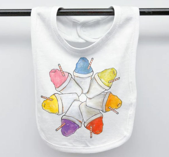 Snoball Wreath Baby Bib