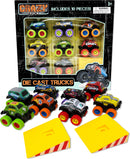 Die Cast Pull-Back Trucks 10 PC Set
