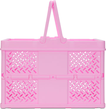 Pink Foldable Storage Crate Large
