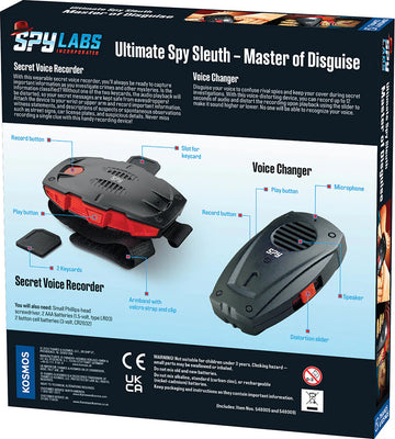 Spy Labs: Ultimate Spy Sleuth 2 - Master of Disguise - Secret Voice Recorder/Voice Changer